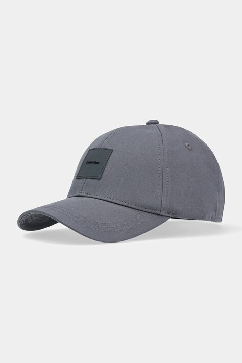 Бавовняна бейсболка Calvin Klein колір сірий з аплікацією K50K512616