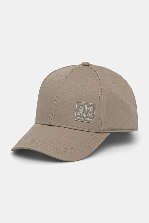 Kšiltovka Armani Exchange pánská, béžová barva, hladká, XM001255 AF15066