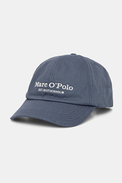 Bavlněná baseballová čepice Marc O'Polo modrá barva, s aplikací, 522803801076