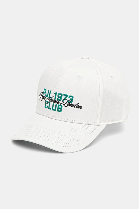 Pepe Jeans șapcă de baseball din bumbac TALBOT CAP culoarea alb, modelator, PM040570