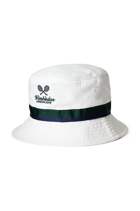 Bavlněný klobouk Polo Ralph Lauren bílá barva, 710970546