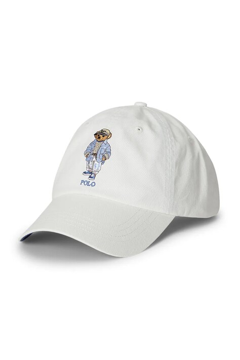 Polo Ralph Lauren șapcă de baseball din bumbac culoarea bej, cu imprimeu, 710963775