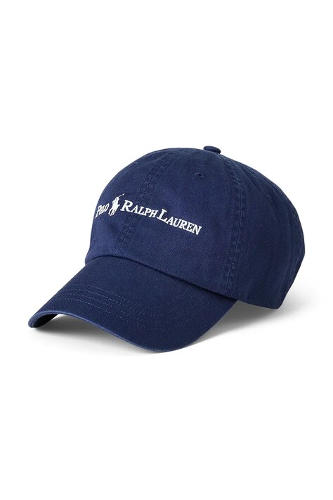 Polo Ralph Lauren cotton baseball cap Sport Cap navy blue color smooth 710958055