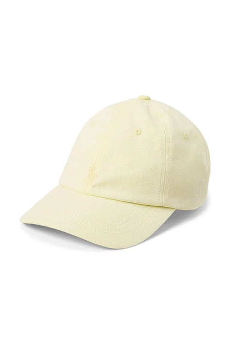 Polo Ralph Lauren czapka z daszkiem bawełniana Cap kolor beżowy gładka 710964764
