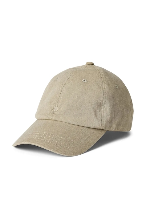Polo Ralph Lauren czapka z daszkiem bawełniana Cap kolor zielony gładka 710964764