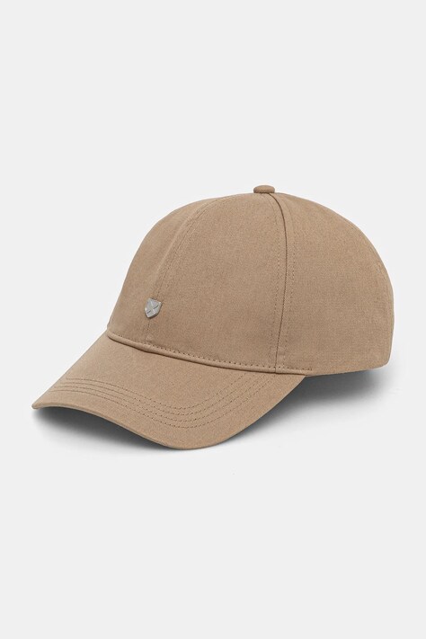 Barbour șapcă de baseball din bumbac Cascade Shield Cap culoarea bej, neted, MHA0902