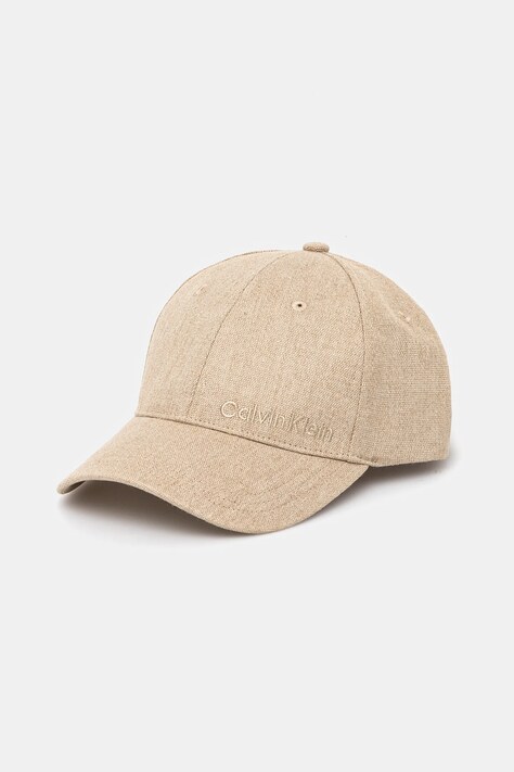 Kapa s šiltom Calvin Klein bež barva, K50K512978