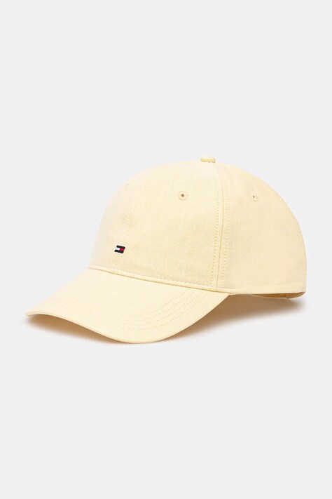 Bavlněná baseballová čepice Tommy Hilfiger žlutá barva, AM0AM13160