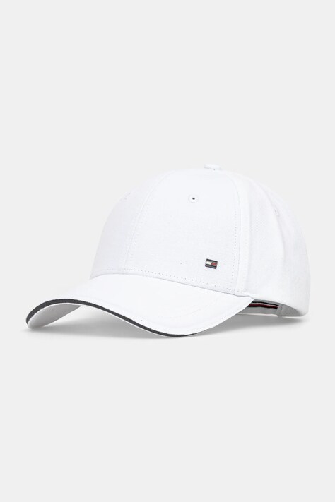 Βαμβακερό καπέλο του μπέιζμπολ Tommy Hilfiger χρώμα: άσπρο, AM0AM13164