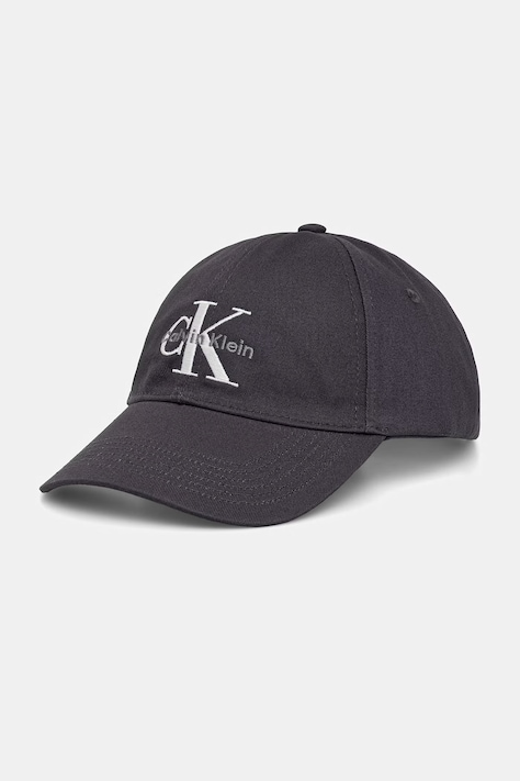 Calvin Klein Шапка с козирка мъжка от памук тъмносиня LV04G5004G