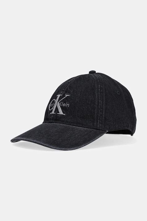Calvin Klein Jeans farmer baseball sapka fekete, férfi, nyomott mintás, LV04G5007G