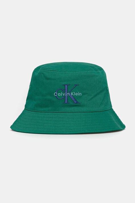 Calvin Klein Jeans bucket klobouk pánský bavlněný zelený LV04G5020G