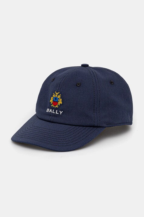 Bally șapcă de baseball din bumbac culoarea albastru marin, cu imprimeu, MHA028