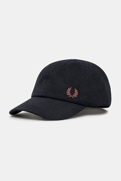 Fred Perry cotton baseball cap navy blue color smooth HW6726.Y31