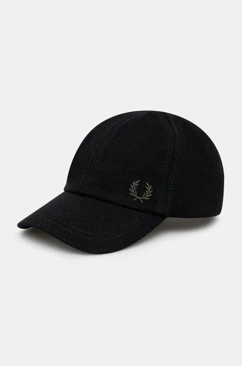 Fred Perry șapcă de baseball din bumbac culoarea negru, neted, HW6726.Y43