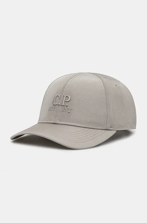 C.P. Company czapka z daszkiem kolor zielony z aplikacją 18CMAC147A005904A