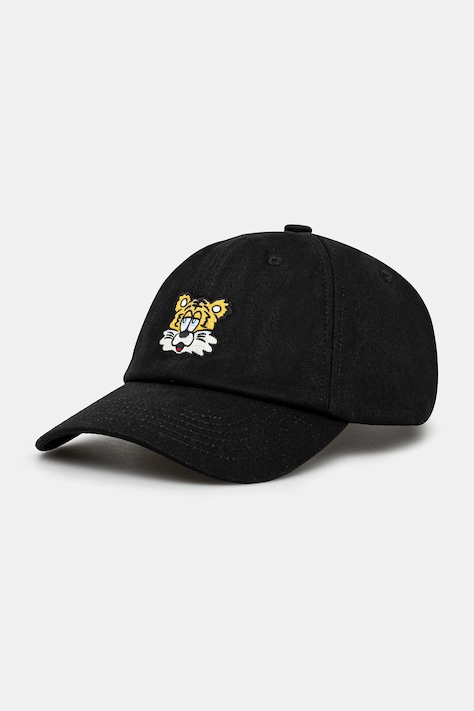 Bavlněná baseballová čepice Kenzo černá barva, s aplikací, FF58AC531F48.99