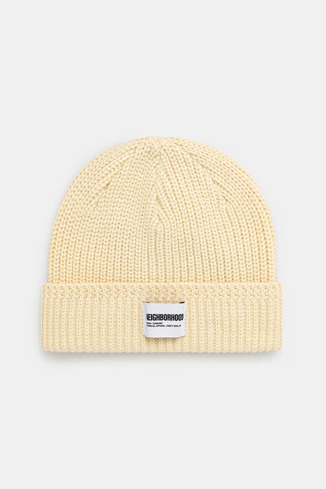 Σκουφί από μείγμα μαλλιού NEIGHBORHOOD Jp Beanie χρώμα: μπεζ, 242FUNH.HT01