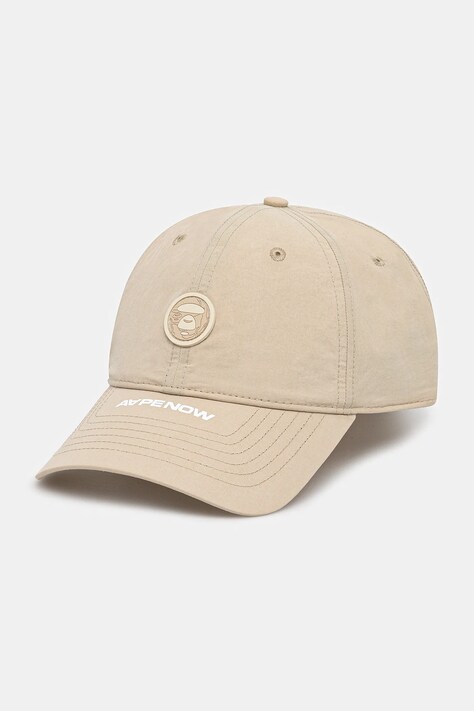 AAPE baseball cap Now beige color smooth AAPCPM5176XXO