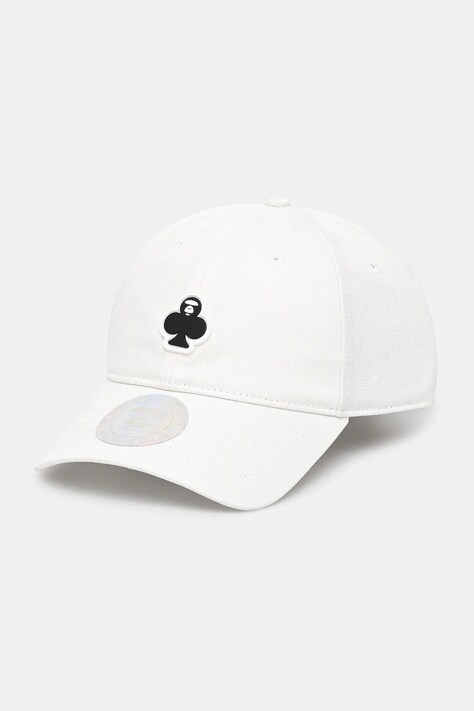 Хлопковая кепка AAPE Clover Now цвет белый с аппликацией AAPCPM5312XXO