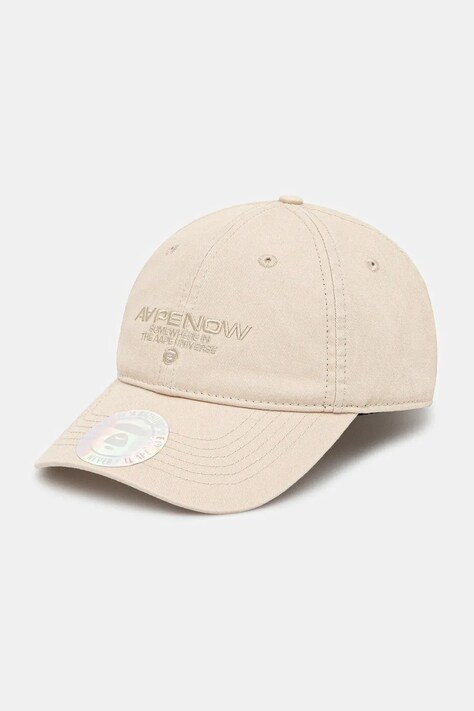 AAPE baseball cap Now beige color smooth AAPCPM4940XXO