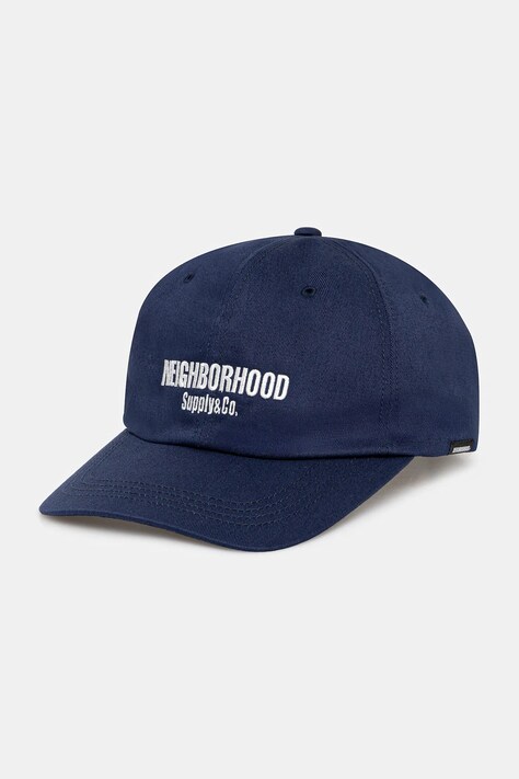 NEIGHBORHOOD czapka z daszkiem bawełniana Dad Cap-1 kolor granatowy z aplikacją 251YGNH.HT03