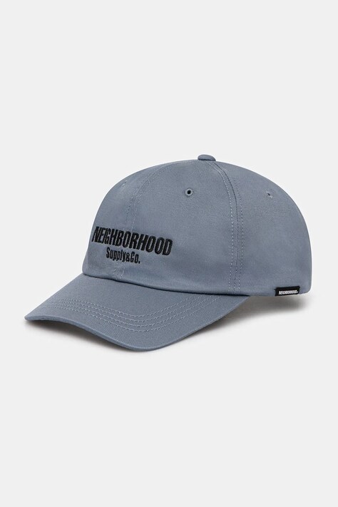 NEIGHBORHOOD czapka z daszkiem bawełniana Dad Cap-1 kolor niebieski z aplikacją 251YGNH.HT03