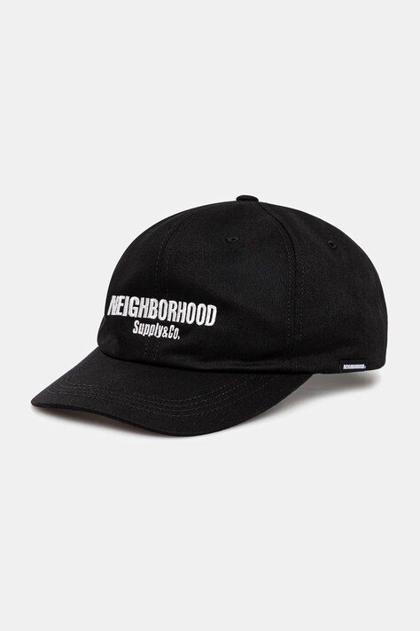 NEIGHBORHOOD czapka z daszkiem bawełniana Dad Cap-1 kolor czarny z aplikacją 251YGNH.HT03