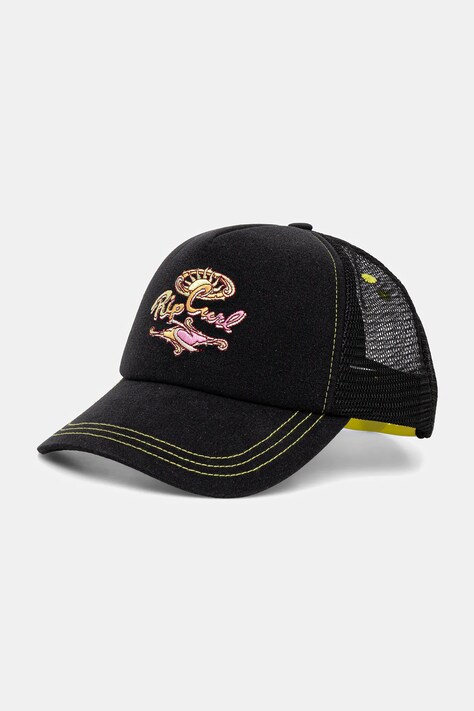 Rip Curl czapka z daszkiem kolor czarny z aplikacją 031WHE