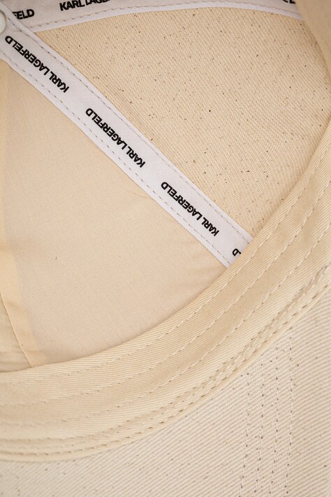 Бавовняна бейсболка Karl Lagerfeld K/ESSENTIAL — SS25-CAU00A, бежевий — фото 4