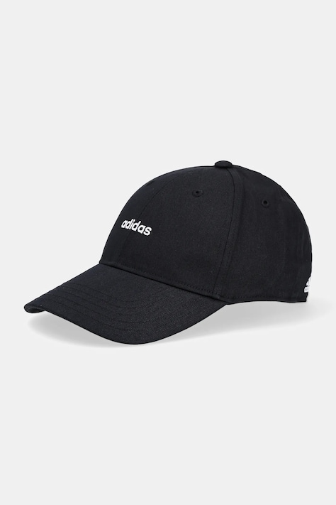 adidas șapcă de baseball din bumbac Essentials culoarea negru, cu imprimeu, IY7764