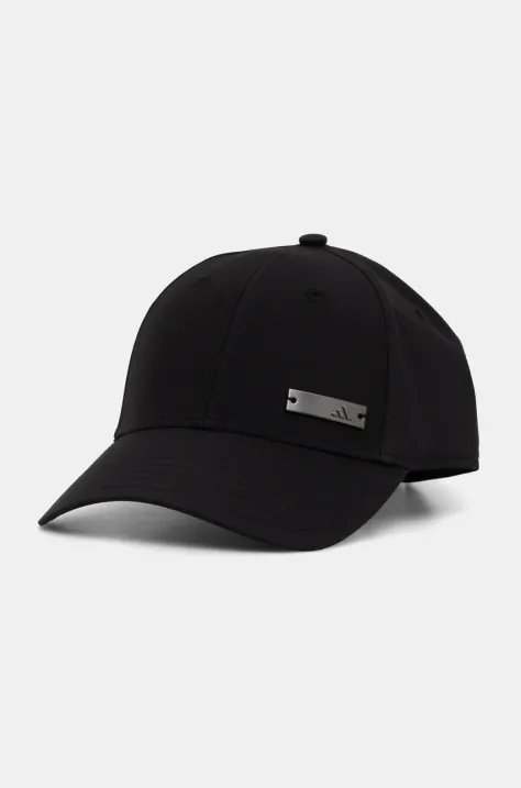 Šiltovka adidas BB CAP LT MET čierna farba, s nášivkou, JE5653