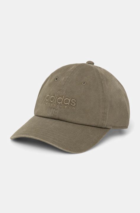 Šiltovka adidas zelená farba, s nášivkou, JF6041