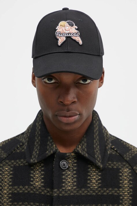 Fiorucci berretto da baseball in cotone Angel colore nero con applicazione U01FPAHA135CO01BK01