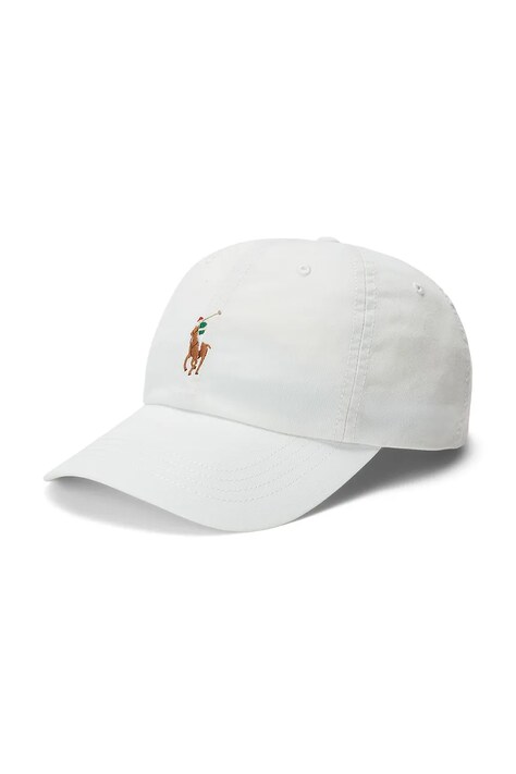 Polo Ralph Lauren șapcă de baseball din bumbac CLS SPRT culoarea alb, neted, 211954881