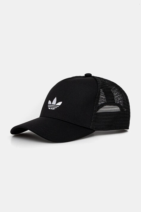 Кепка adidas Originals CURVED TRUCKER колір чорний однотонна JC6038