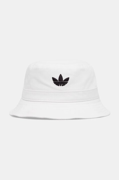 adidas Originals palarie din bumbac Adicolor culoarea alb, bumbac, JC6044