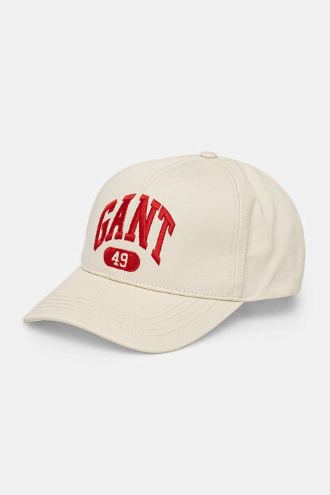 Gant șapcă culoarea bej, cu imprimeu, 9900261