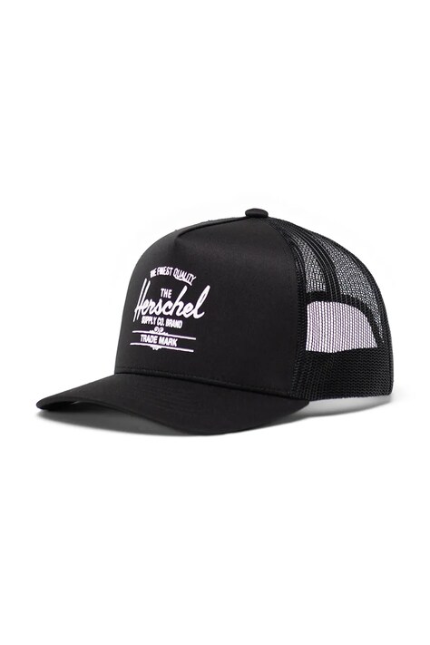 Кепка Herschel колір чорний однотонна 50552-00001-OS