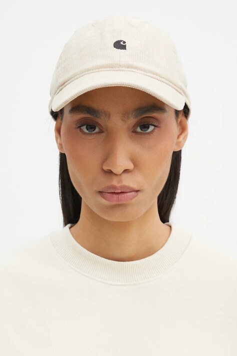 Кепка Carhartt WIP Harlem Cap колір бежевий однотонна I028955.2NQXX