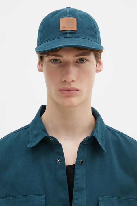 Кепка Carhartt WIP Canvas Cap цвет бирюзовый однотонная I034347.2P0XX
