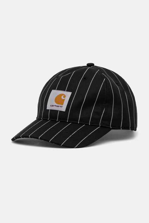 Carhartt WIP czapka z daszkiem z domieszką wełny Seaton Cap kolor czarny wzorzysta I034348.2MBXX