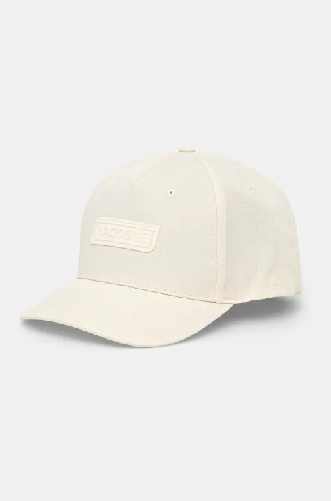 Кепка Lacoste цвет бежевый с аппликацией RK0742