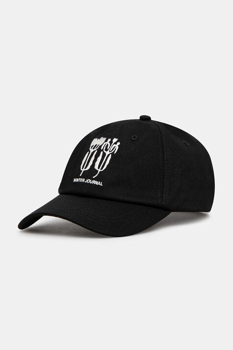 Samsoe Samsoe cotton baseball cap Sajournal black color with an application U24400007
