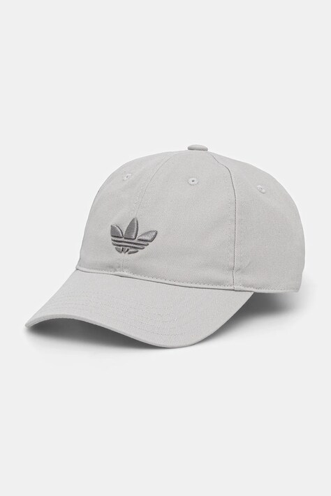 Pamučna kapa sa šiltom adidas Originals boja: siva, s aplikacijom, JC6029