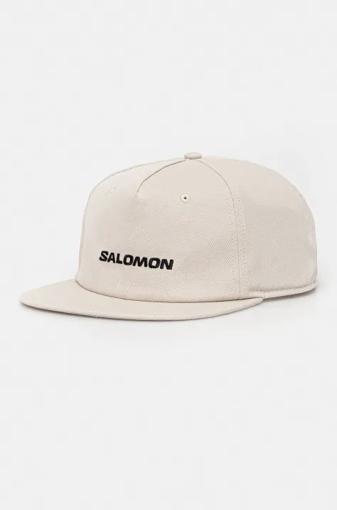 Salomon baseball sapka bézs, nyomott mintás, LC2528200