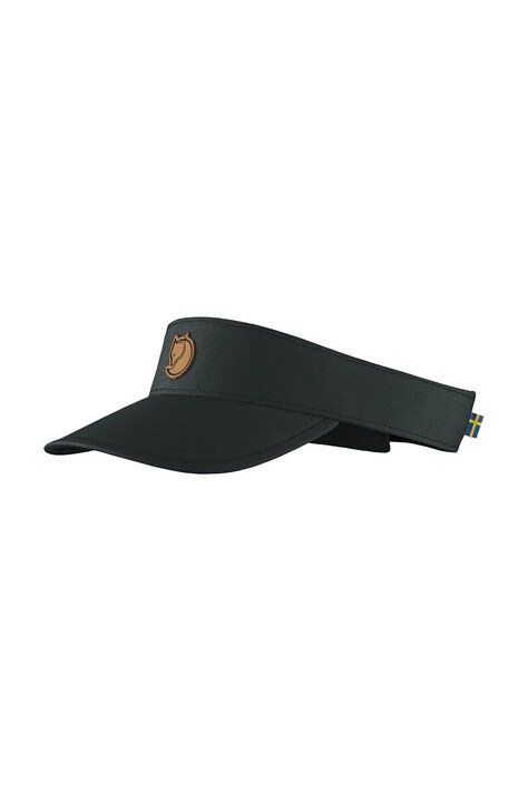 Козирка Fjallraven Abisko в черно с апликация F77409