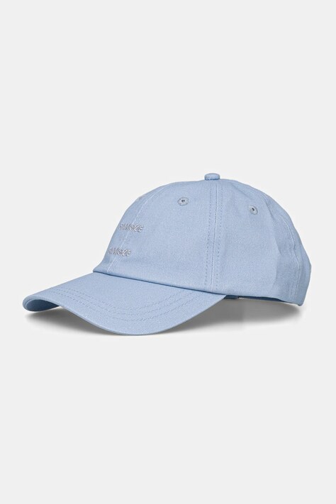Samsoe Samsoe cotton baseball cap SAADDIE blue color with an application U10000001