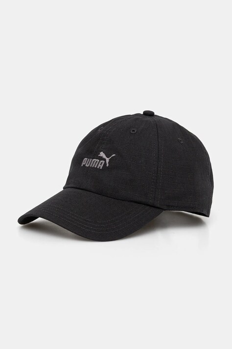 Хлопковая кепка Puma цвет чёрный с аппликацией 25983