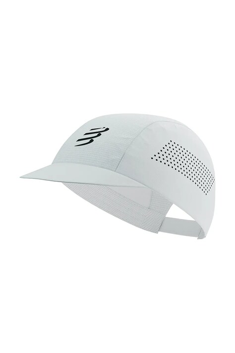 Compressport czapka z daszkiem Pro Racing kolor biały gładka XHWU732